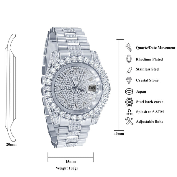 Montre Forte en acier CZ | 530301