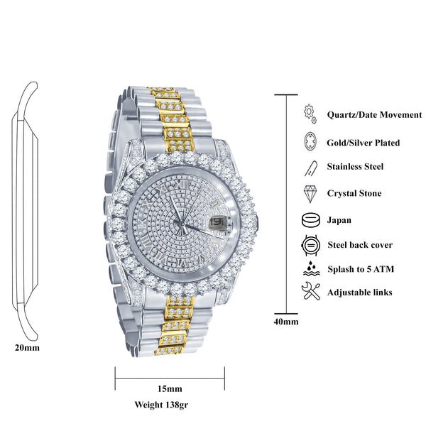 Montre Forte en acier CZ | 530301