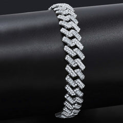 BRACELET RIME ARGENT MASSIF 12MM CZ I 9220841