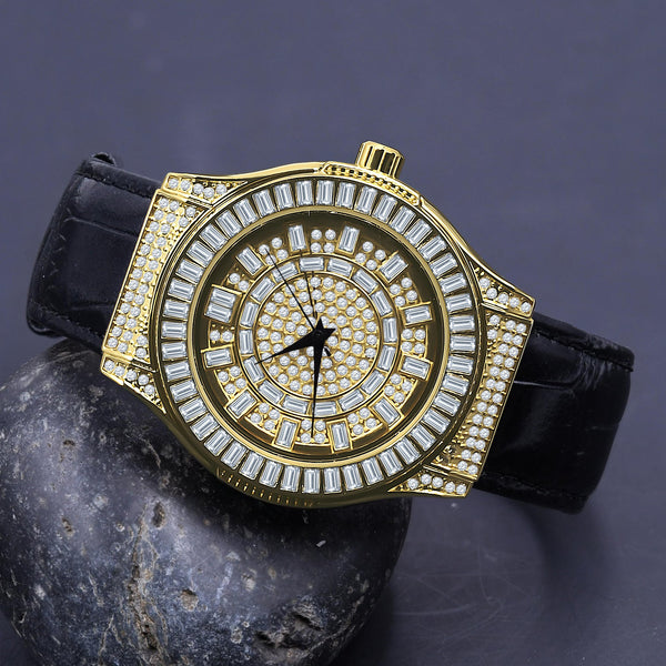 Montre en cuir Bling visible | 5110362