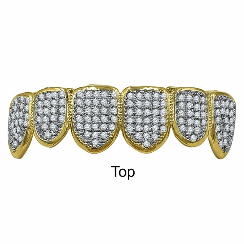 Hip Hop CZ Fang Grillz en couleur argent et or-9128742