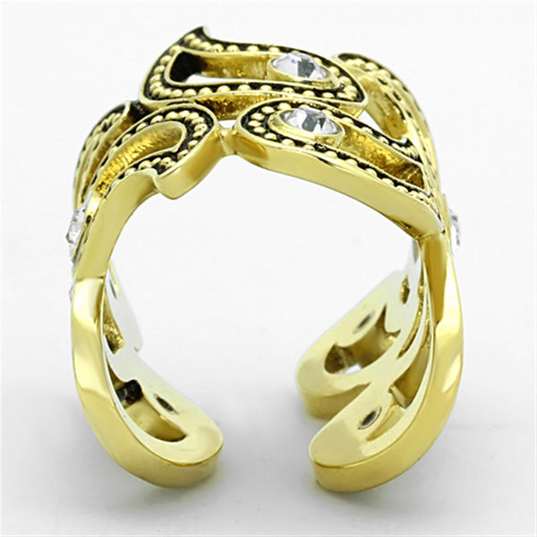 TK1506 - IP Gold(Ion Plating) Stainless Steel Ring with Top Grade