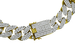 Chaîne cubaine STALLION Gold 18MM CZ | 961552