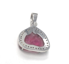 Pink Tourmaline Pendant, Gemstone Pendant, Sterling Silver Tourmaline