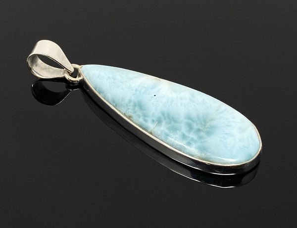 Larimar Pendant, Gemstone Pendant, Bohemian Jewelry, Sterling Silver