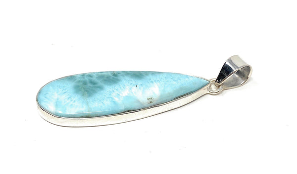 Larimar Pendant, Gemstone Pendant, Bohemian Jewelry, Sterling Silver