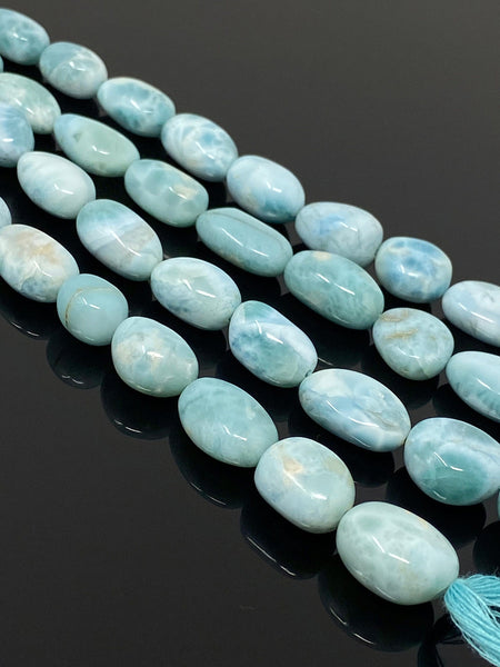 16” Larimar Beads, Gemstone Beads, Genuine Dominican Republic Larimar