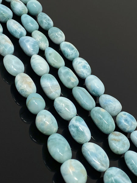 16” Larimar Beads, Gemstone Beads, Genuine Dominican Republic Larimar