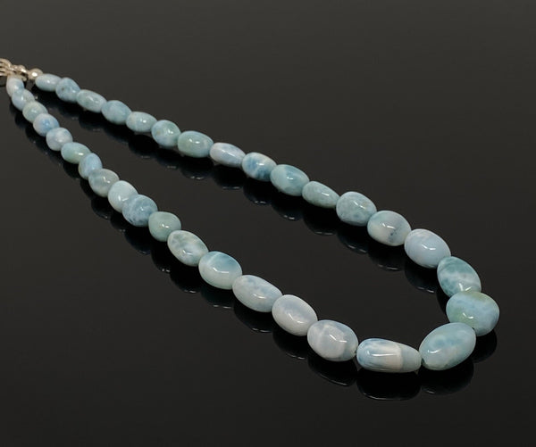 Larimar Necklace - Beaded Necklace, Gemstone Necklace, Bohemian