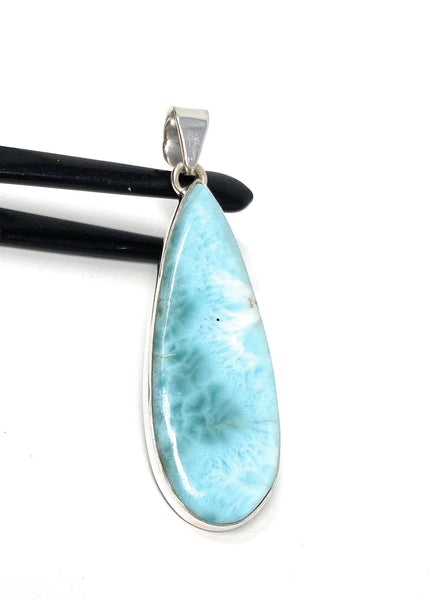 Larimar Pendant, Gemstone Pendant, Bohemian Jewelry, Sterling Silver