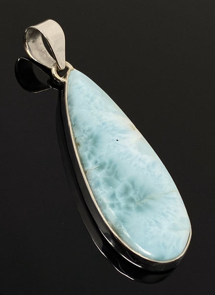 Larimar Pendant, Gemstone Pendant, Bohemian Jewelry, Sterling Silver