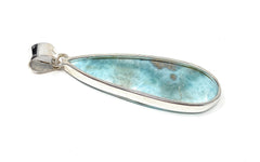 Larimar Pendant, Gemstone Pendant, Bohemian Jewelry, Sterling Silver