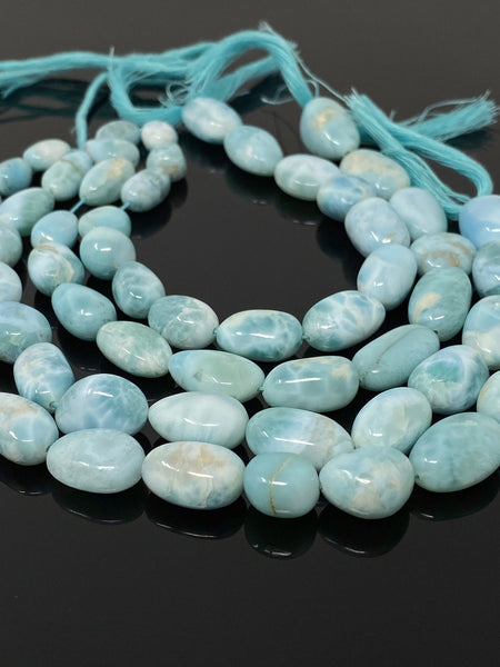 16” Larimar Beads, Gemstone Beads, Genuine Dominican Republic Larimar