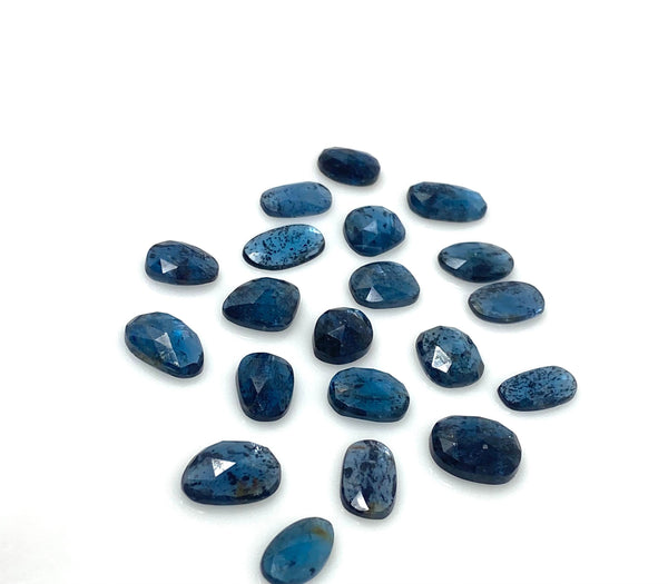 10 Pcs Natural Moss Kyanite Rose Cut Cabochons, Loose Gemstones, Ring