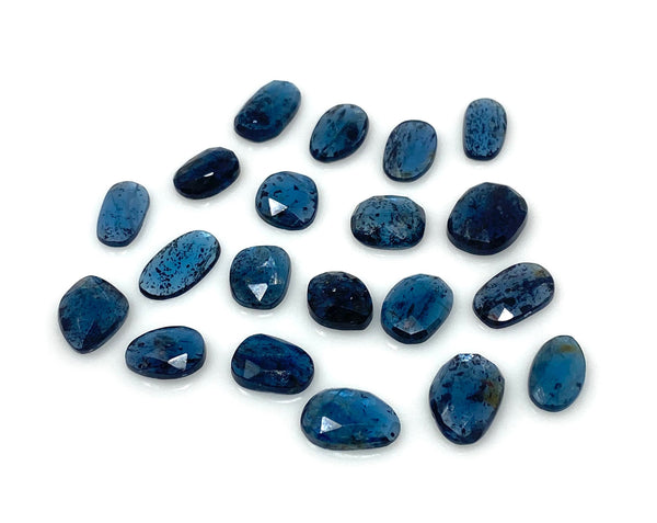 10 Pcs Natural Moss Kyanite Rose Cut Cabochons, Loose Gemstones, Ring